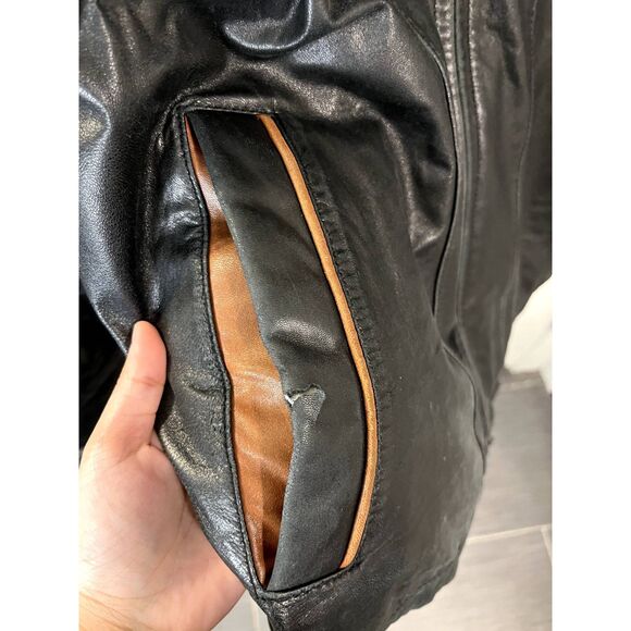 Vintage Steve Madden Men's Leather Jacket Size Small - Picture 5 of 12